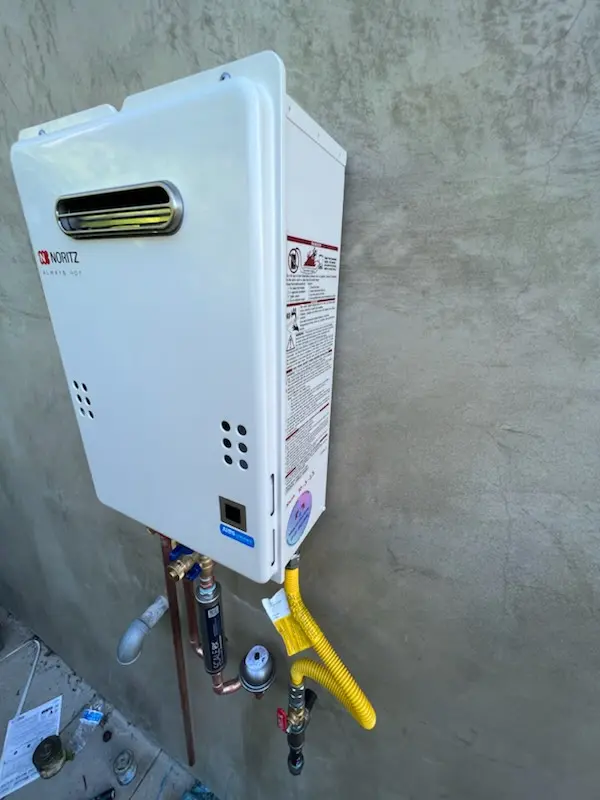 Tankless water heater installation for Riviera homes